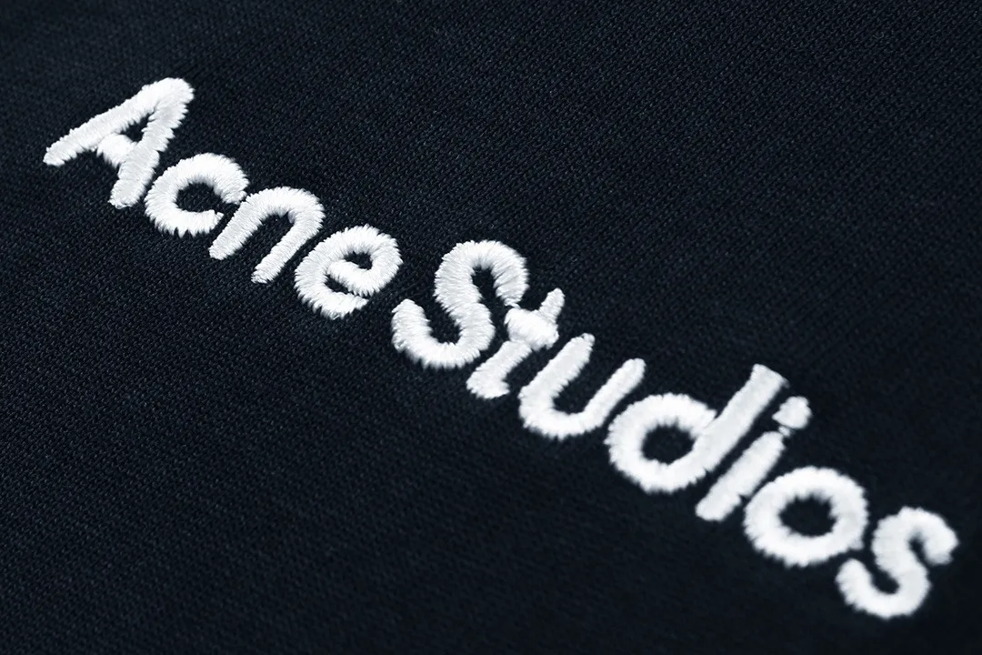Acne Studios 2026 New Arrival logo Same Style t 100％ 32 ：Dark Blue Size：XS S M L